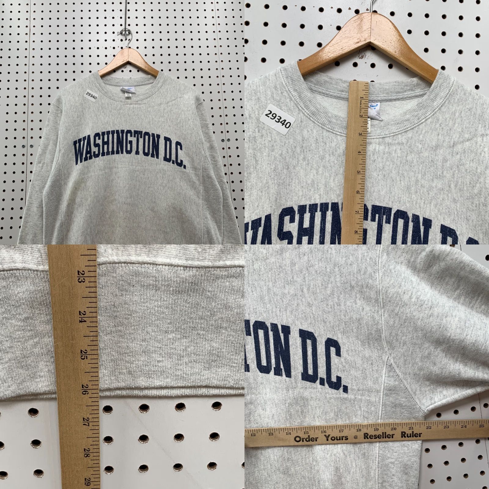 Champion VINTAGE Champion Washington DC Sweatshirt Mens Small Gray Reverse Weave Crewneck Size US S / EU 44-46 / 1 - 9 Thumbnail