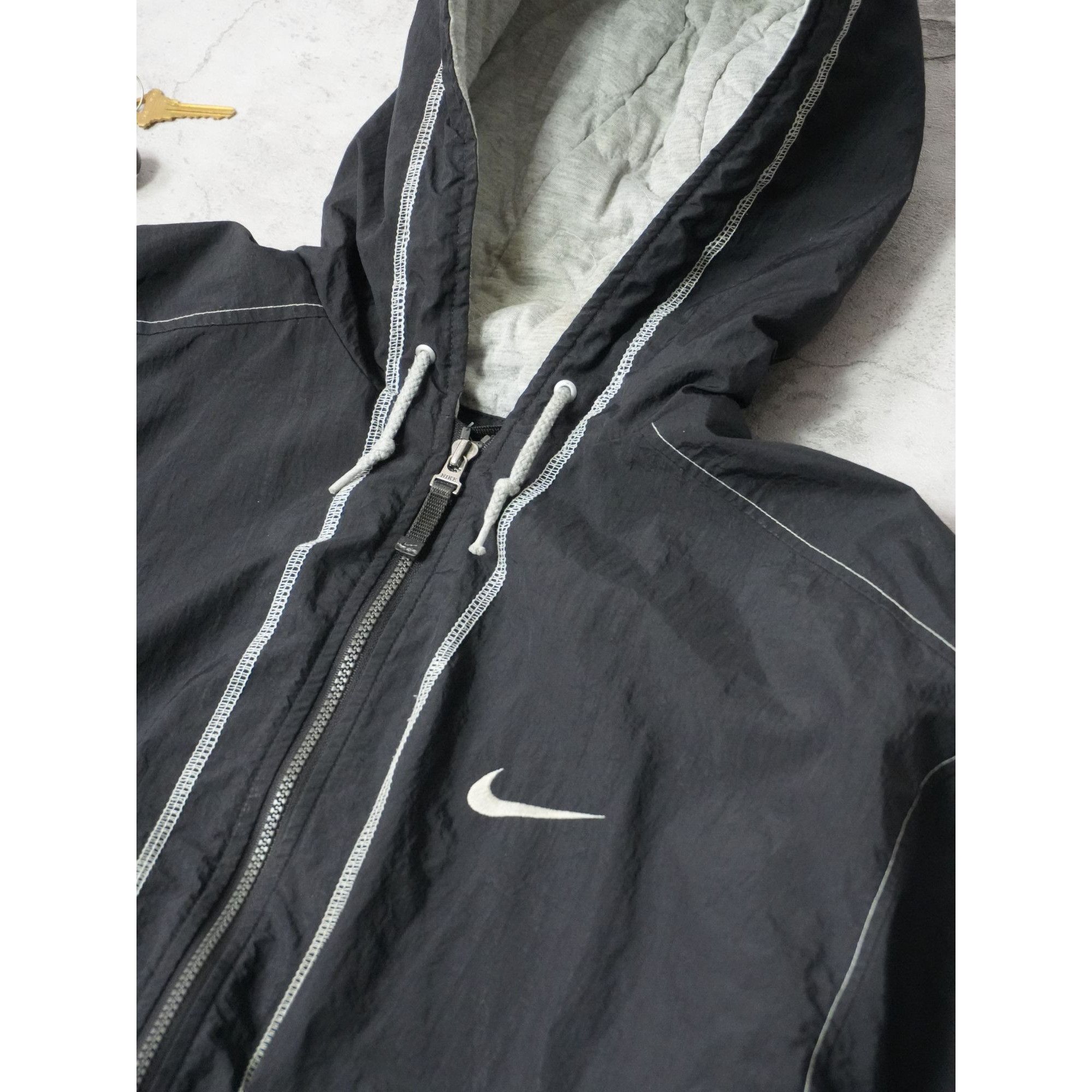 Nike Vintage Nike Faded Blue Swoosh Zip Up Hoodie Jacket Size US L / EU 52-54 / 3 - 3 Thumbnail
