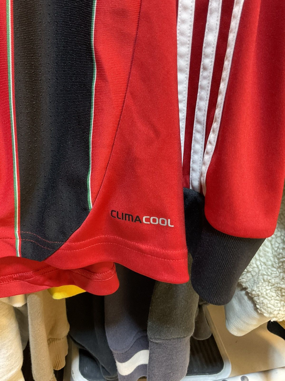 Adidas × Vintage 2012-2013 AC Milan Long Sleeves Home Kit Size US L / EU 52-54 / 3 - 7 Thumbnail