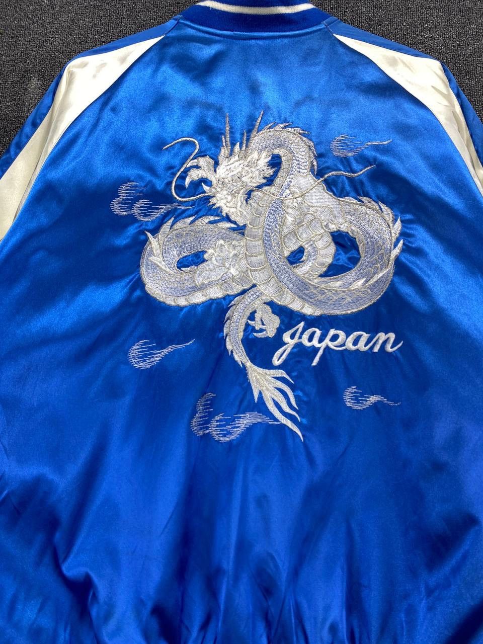 Japanese Brand Vintage 90s Sukajan Dragon Embroidery Varsity Jacket Size US L / EU 52-54 / 3 - 5 Thumbnail