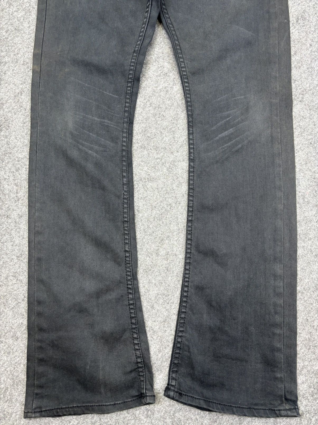 Japanese Brand 💥Flare💥 Urban Craft Black Wash Minimalist Denim F828 Size US 33 - 9 Thumbnail