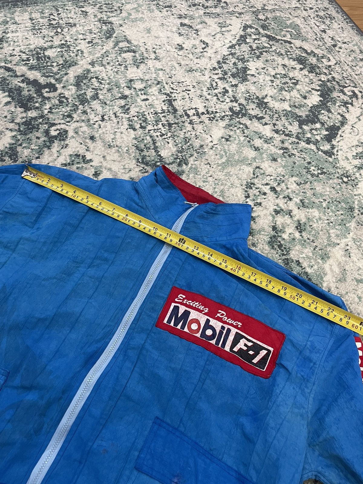 Vintage Vintage Mobil Formula 1 Racing Team Nylon Bomber Jacket Size US XL / EU 56 / 4 - 12 Thumbnail