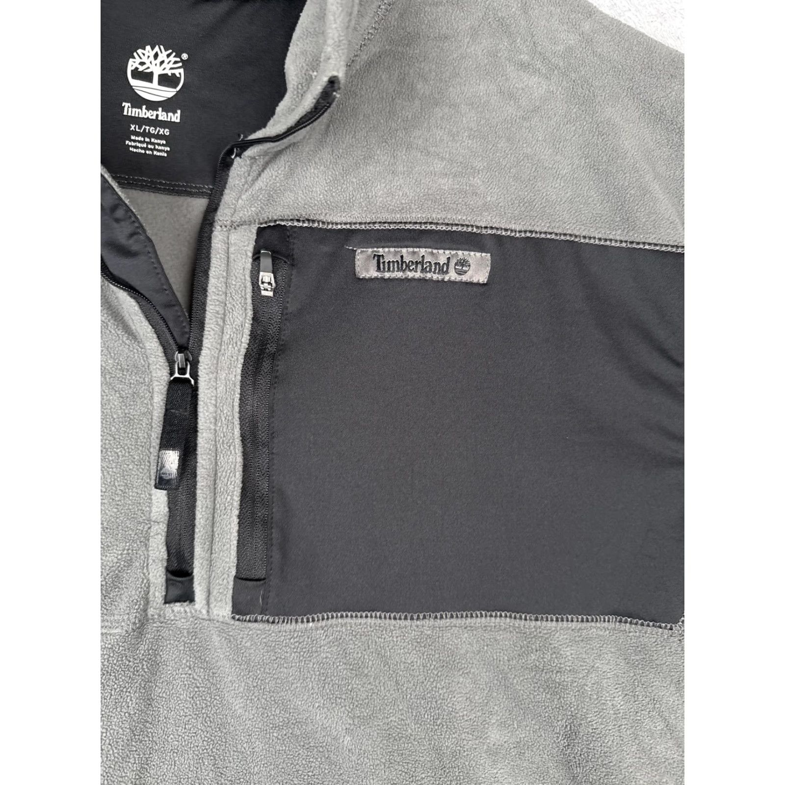 Timberland Timberland Pullover Mens XL Gray Fleece Quarter Zip Chest Pocket Outdoor READ Size US XL / EU 56 / 4 - 6 Thumbnail