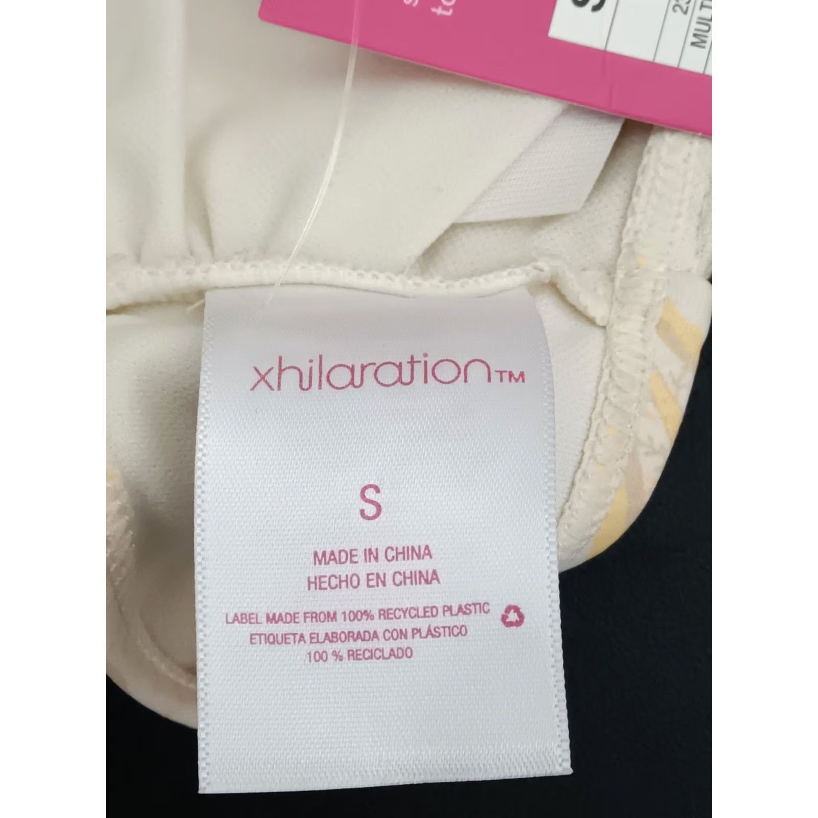 Vintage Xhilaration Juniors Bikini Top Beige Crochet Front / Paisley Back S XS? No Size S / US 4 / IT 40 - 5 Thumbnail