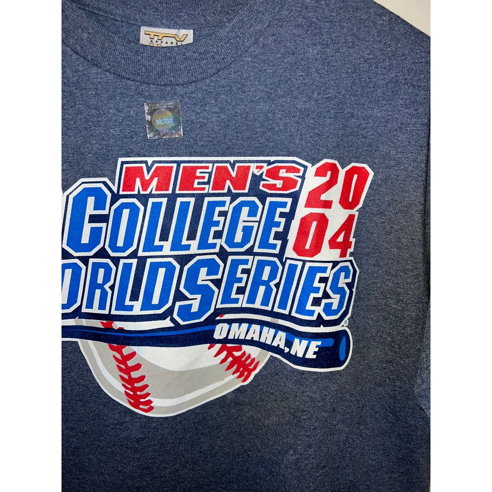 NCAA Vintage College World Series Shirt NCAA Blue Baseball 2004 M Size US M / EU 48-50 / 2 - 3 Thumbnail