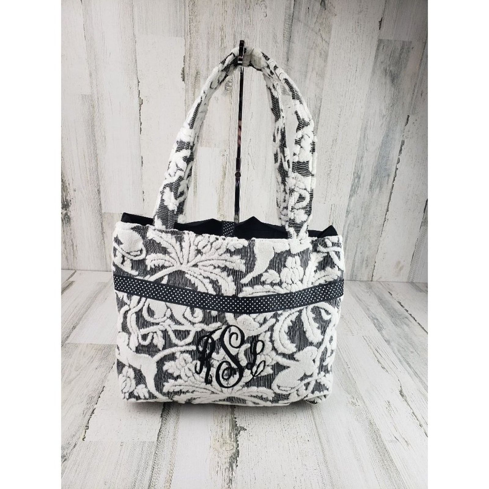 Other Black White Paisley Polka Dot Tote Bag Shoulder Purse Size ONE SIZE - 1 Thumbnail