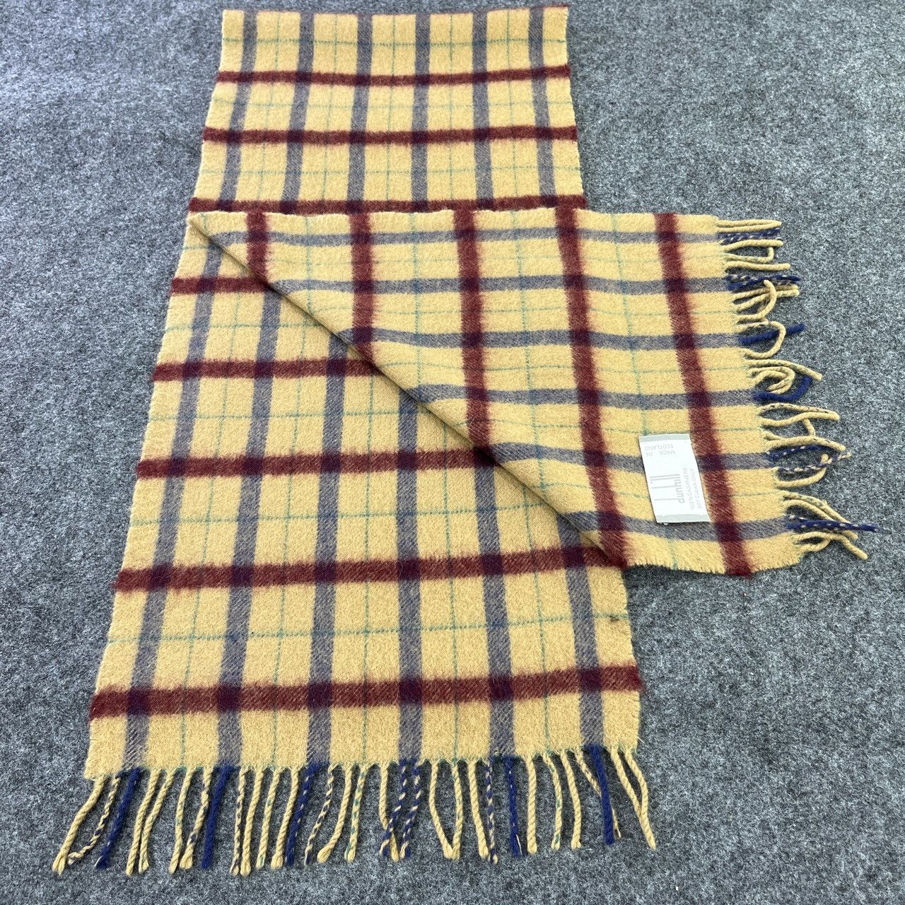Alfred Dunhill × Vintage Dunhill Cashmere Scarf / Muffler / Neckwear T724 Size ONE SIZE - 3 Thumbnail