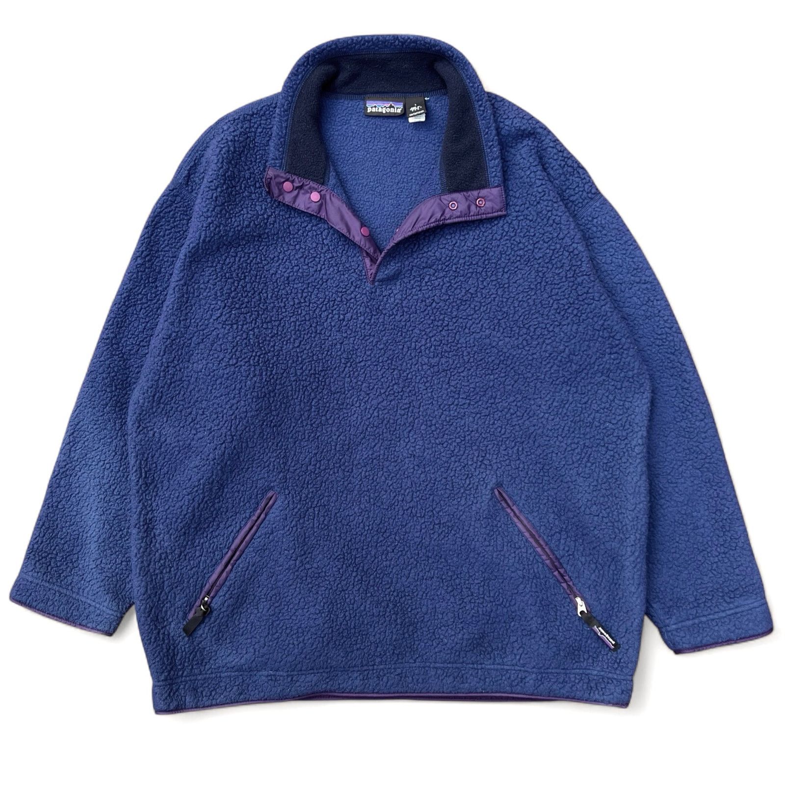 Patagonia × Vintage Vintage 90s Patagonia Synchilla Big T Fleece USA Pile Jacket Size US L / EU 52-54 / 3 - 1 Thumbnail