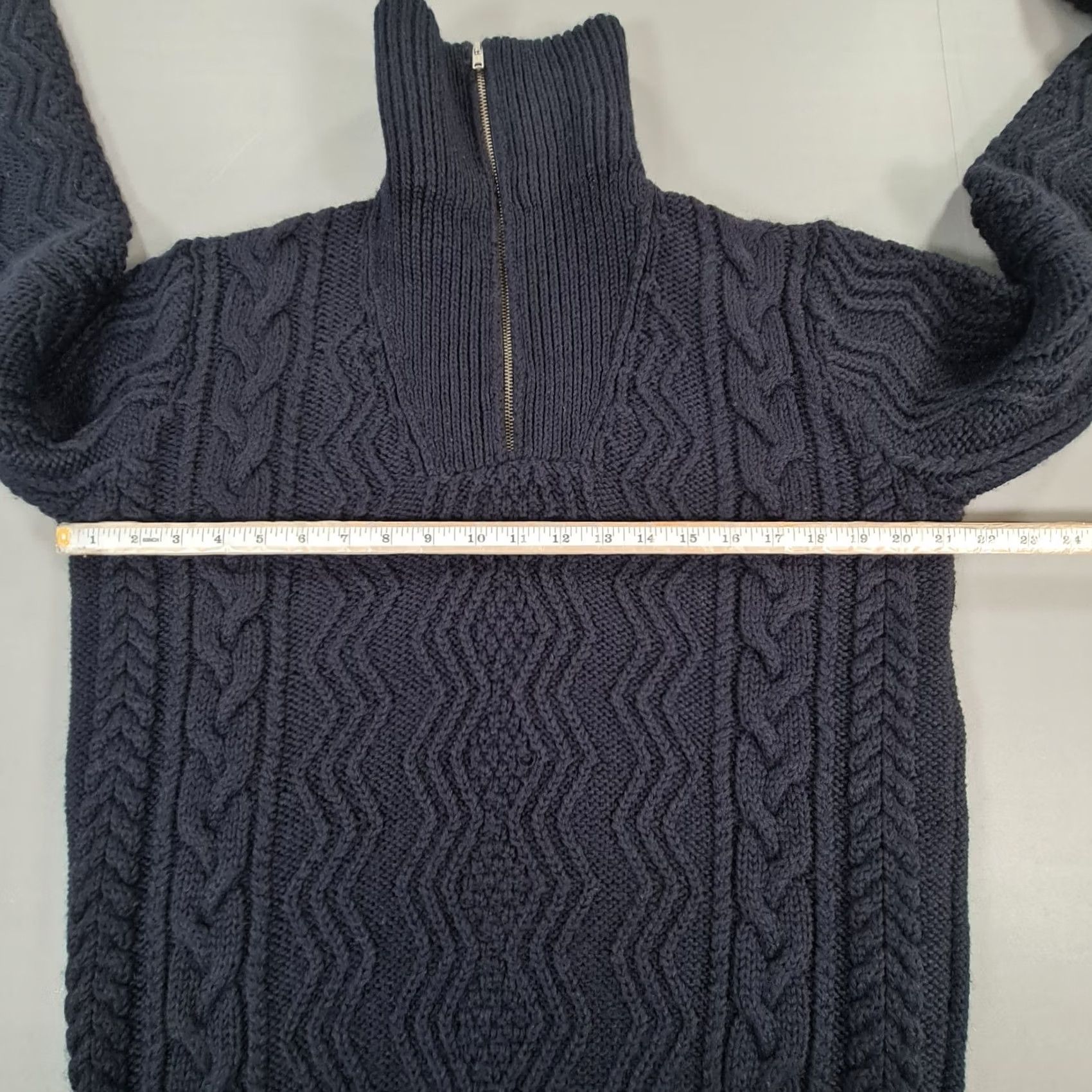 NN07 NN07 No Nationality Mens Jumper Navy Blue Small Wool Pullover Zip Mock Neck Henley Knit Jumper Mens XS S? Size US S / EU 44-46 / 1 - 6 Thumbnail