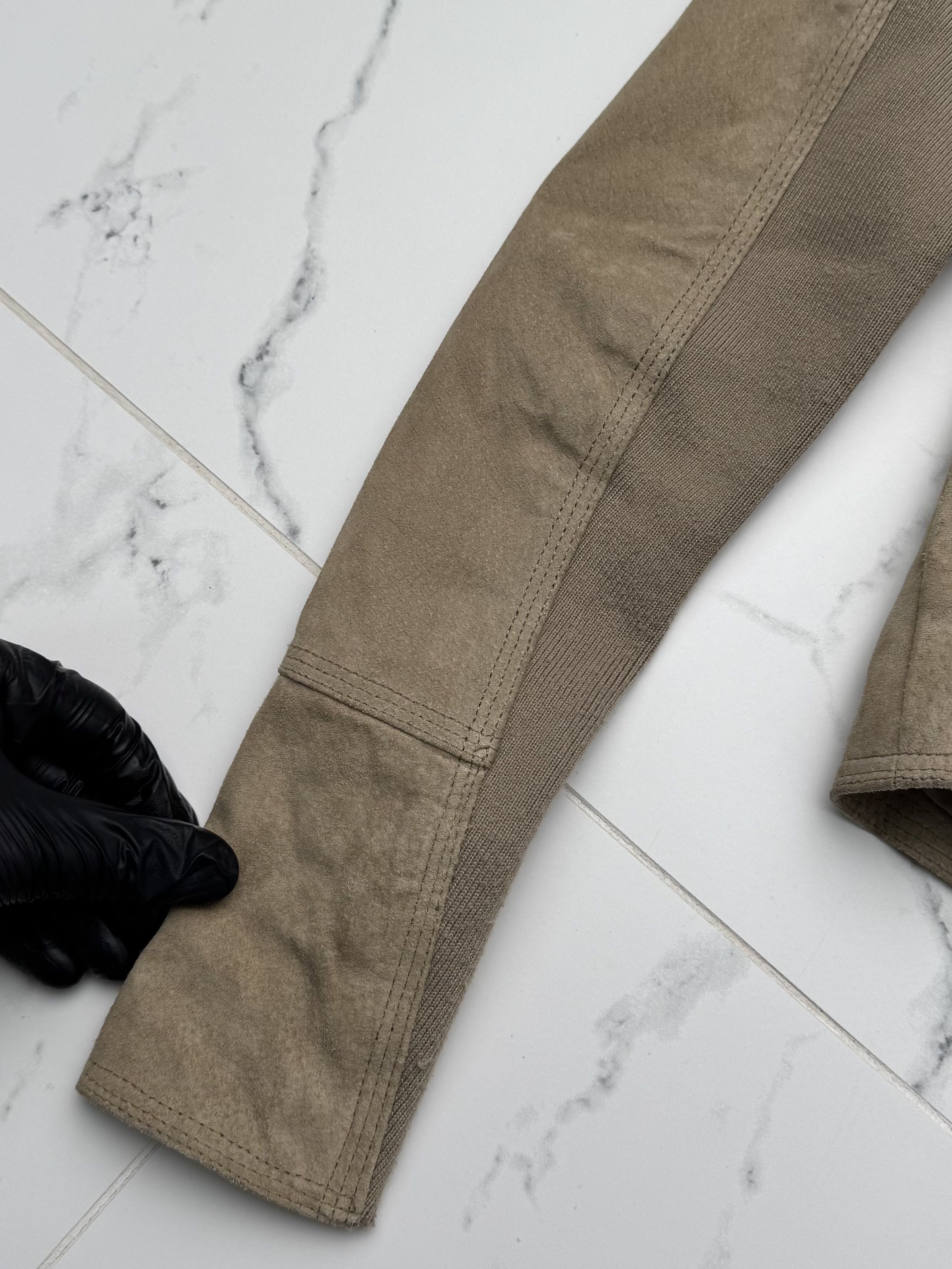 Vintage Women Beige Suede Jacket Y2K Vintage Cropped Biker Zip Size XS / US 0-2 / IT 36-38 - 9 Thumbnail