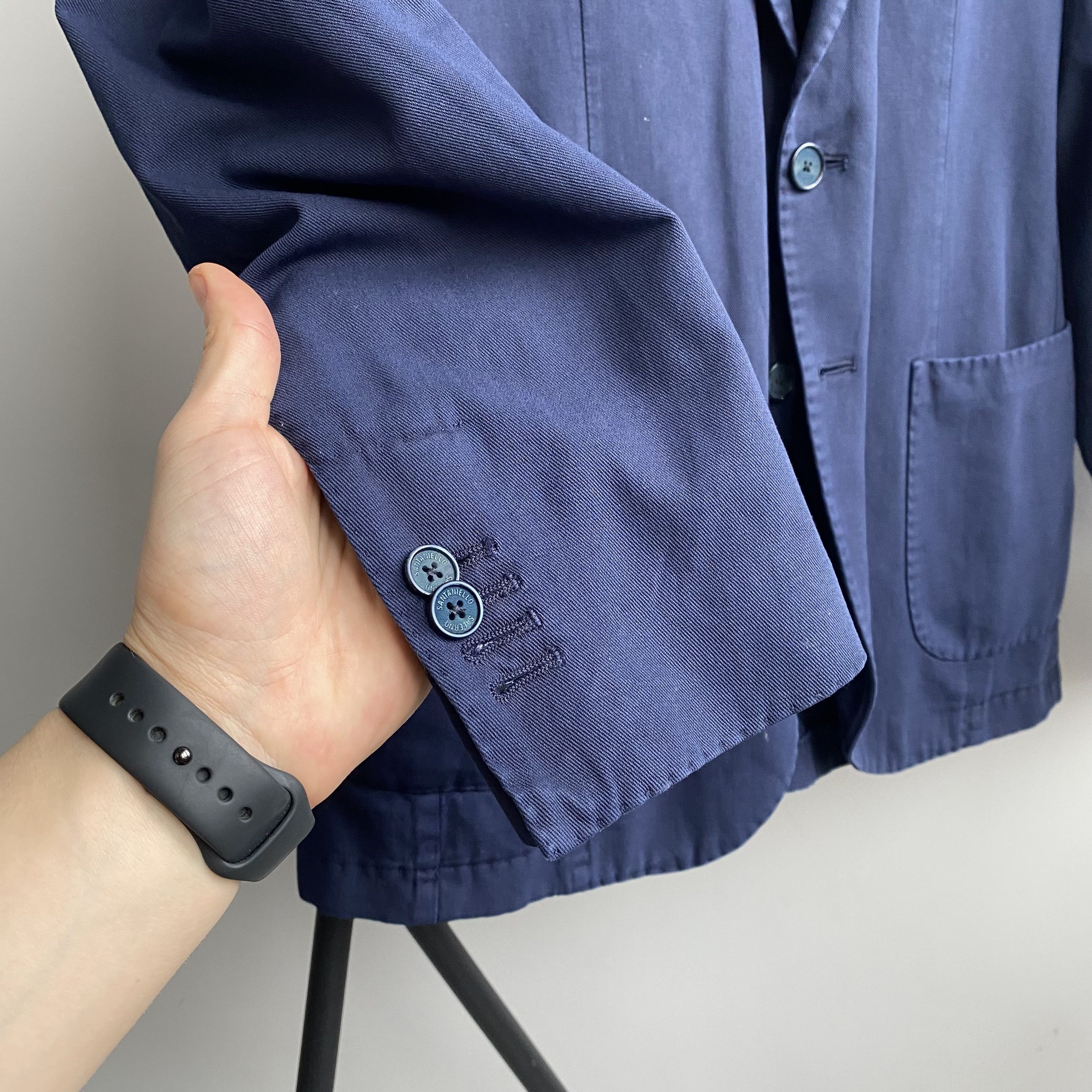 Other Santaniello Icegab Navy Cotton / Linen Jacket rrp575$ Size 50S - 4 Thumbnail