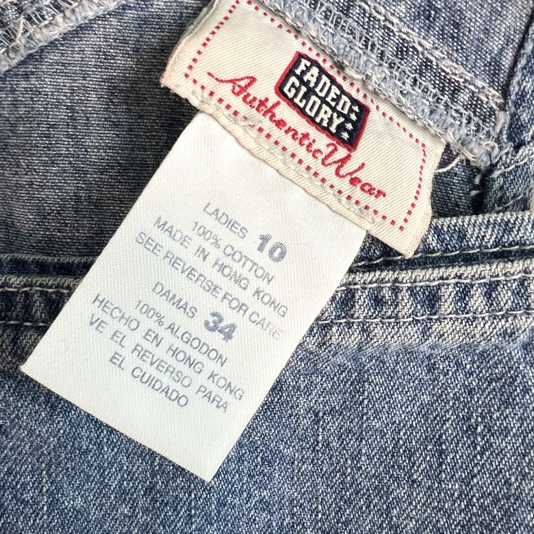 Faded Glory VINTAGE Faded Glory Denim Bib Jumper Skirt Size 10 Blue Solid 80s 90s Womens Size L / US 10 / IT 46 - 5 Thumbnail