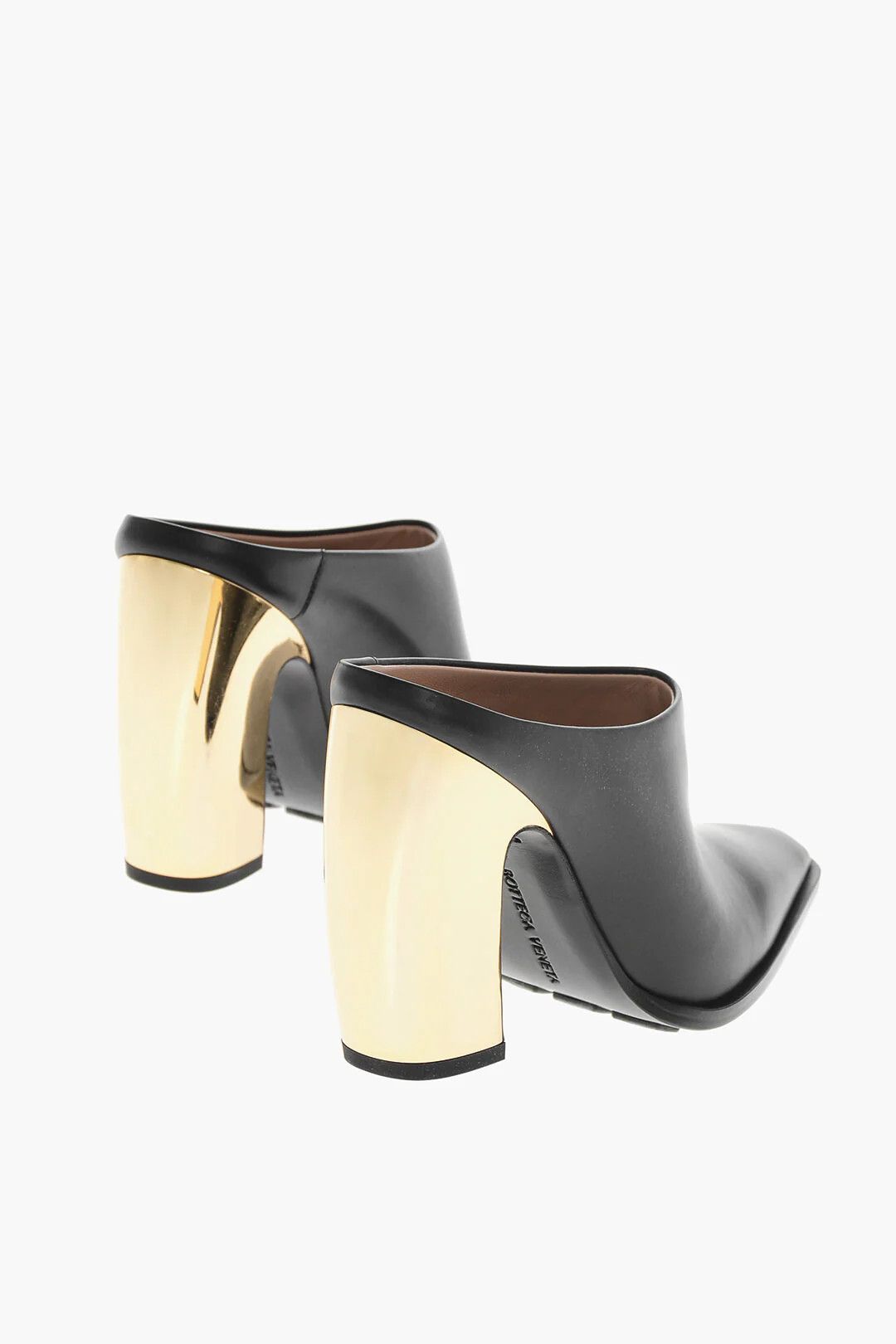 Bottega Veneta og1mm0426 Leather Mules in Black Size US 6 / IT 36 - 2 Thumbnail