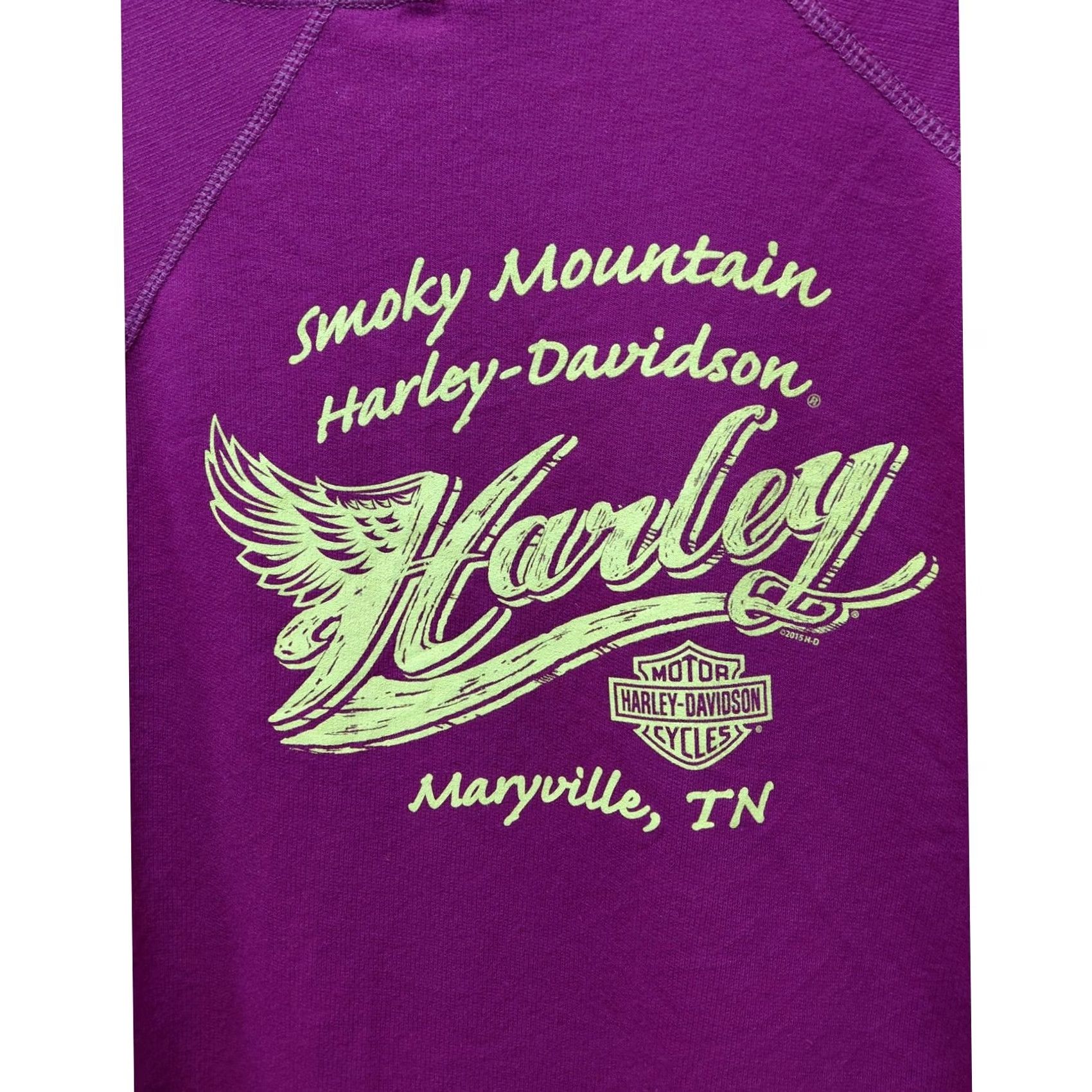 Harley Davidson HARLEY-DAVIDSON Graphic Long Sleeve Tee Pink XL Women's Raglan Scoop Neck Knit Cotton Polyester Top Blouse Casual Graphic Print Size XL / US 12-14 / IT 48-50 - 3 Thumbnail