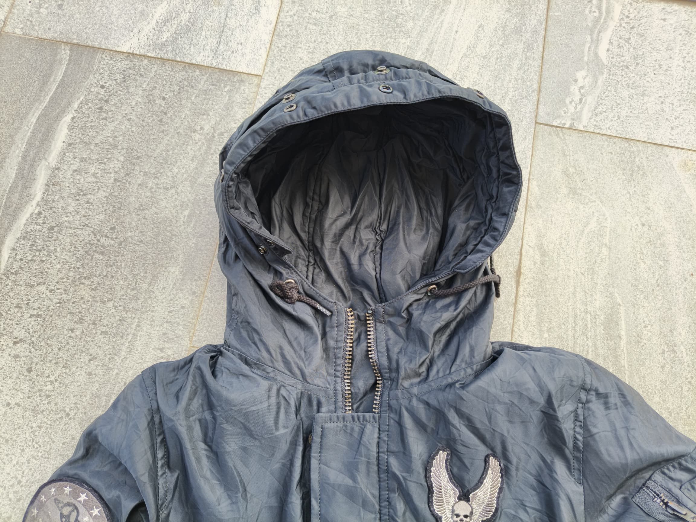 Lucien Pellat-Finet Lucien Pellat-Finet Skull Patched Hooded Bomber Jacket Size US XS / EU 42 / 0 - 15 Thumbnail