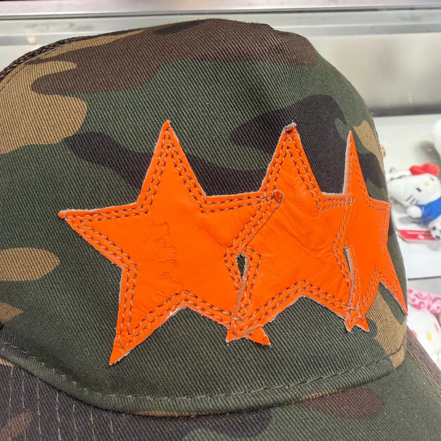 Chrome Hearts Chrome Hearts Camo Star Silver Buckle Triple Leather Cap Size ONE SIZE - 6 Thumbnail