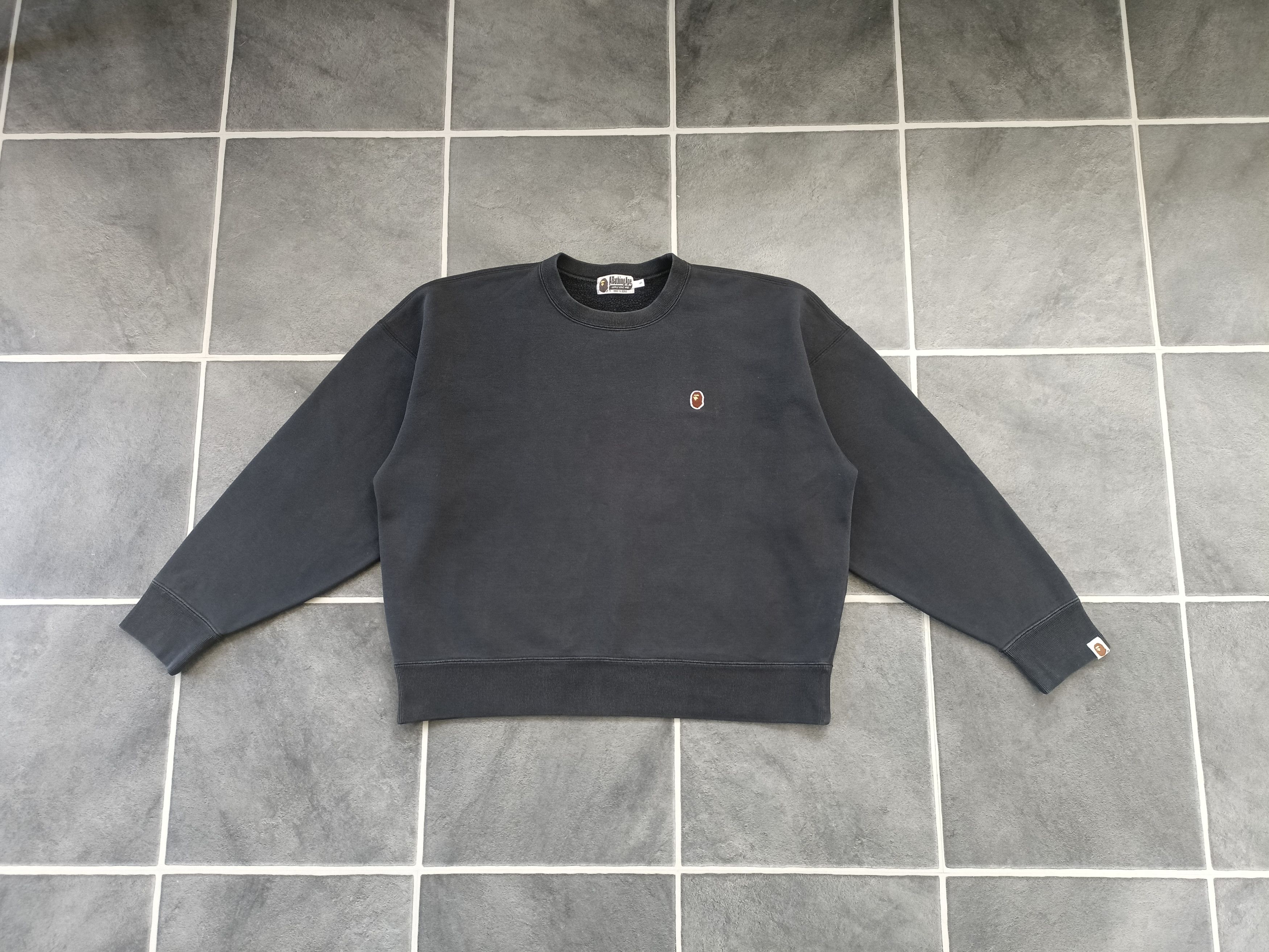 Bape A BATHING APE HEAD ONE POINT CREWNECK Size US S / EU 44-46 / 1 - 1 Thumbnail