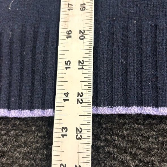 Vintage Woolovers Navy Blue Pure New Wool Quarter Zip Women's Sweater Size L Size L / US 10 / IT 46 - 5 Thumbnail