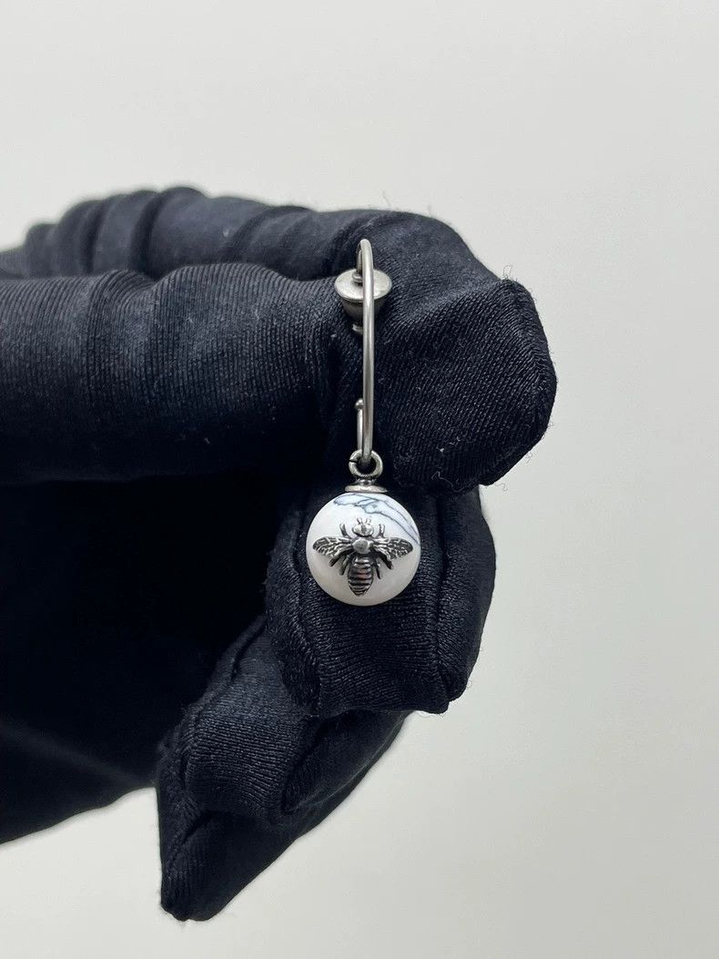 Dior Dior Dior Marble Pattern Bead Earrings-2507 Size ONE SIZE - 2 Thumbnail