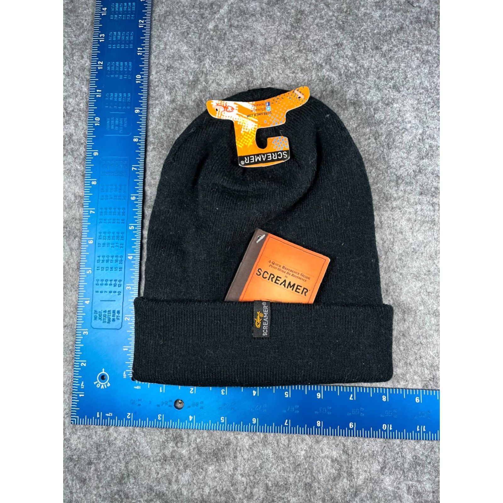 Vintage Screamer Beanie Adult One Size Black 100% Acrylic Knit Mens Size ONE SIZE - 4 Thumbnail