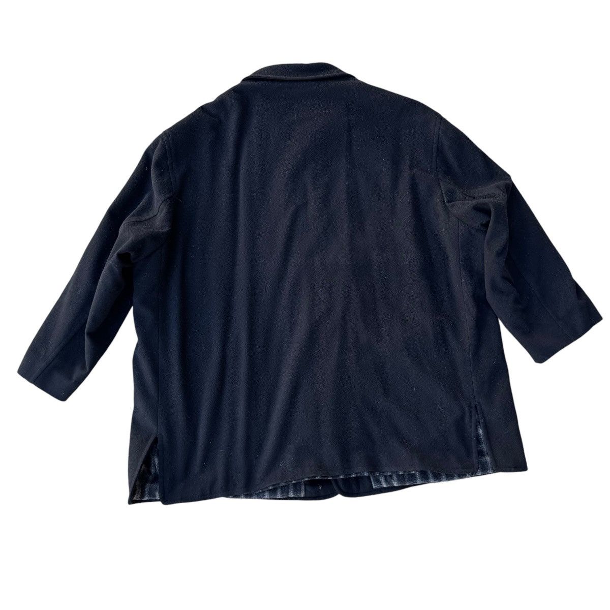 Loro Piana × Vintage ROCHESTER COUTURE WOOL TRENCH COAT BLACK DESIGNER JACKET 90s Size US XXL / EU 58 / 5 - 17 Thumbnail