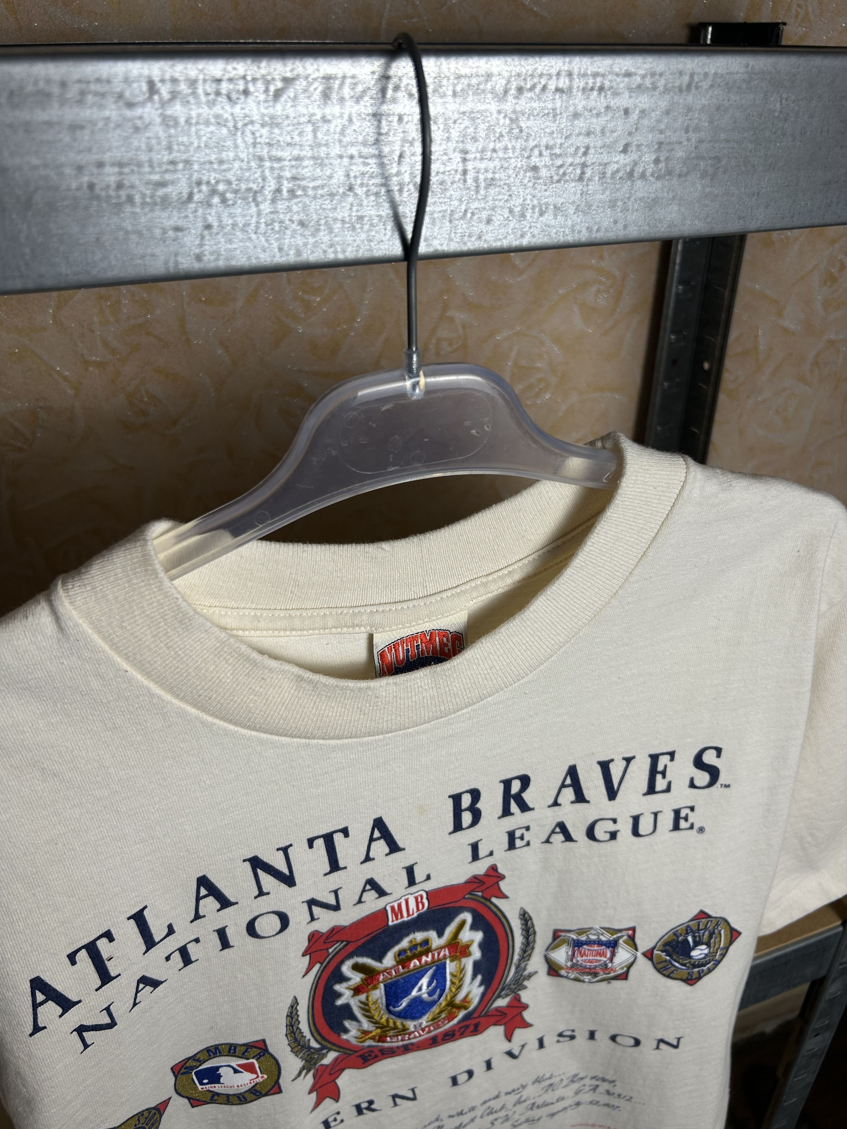 MLB Vintage 1991 Atlanta Braves MLB Nutmeg Playoffs T-shirt Size US L / EU 52-54 / 3 - 4 Thumbnail