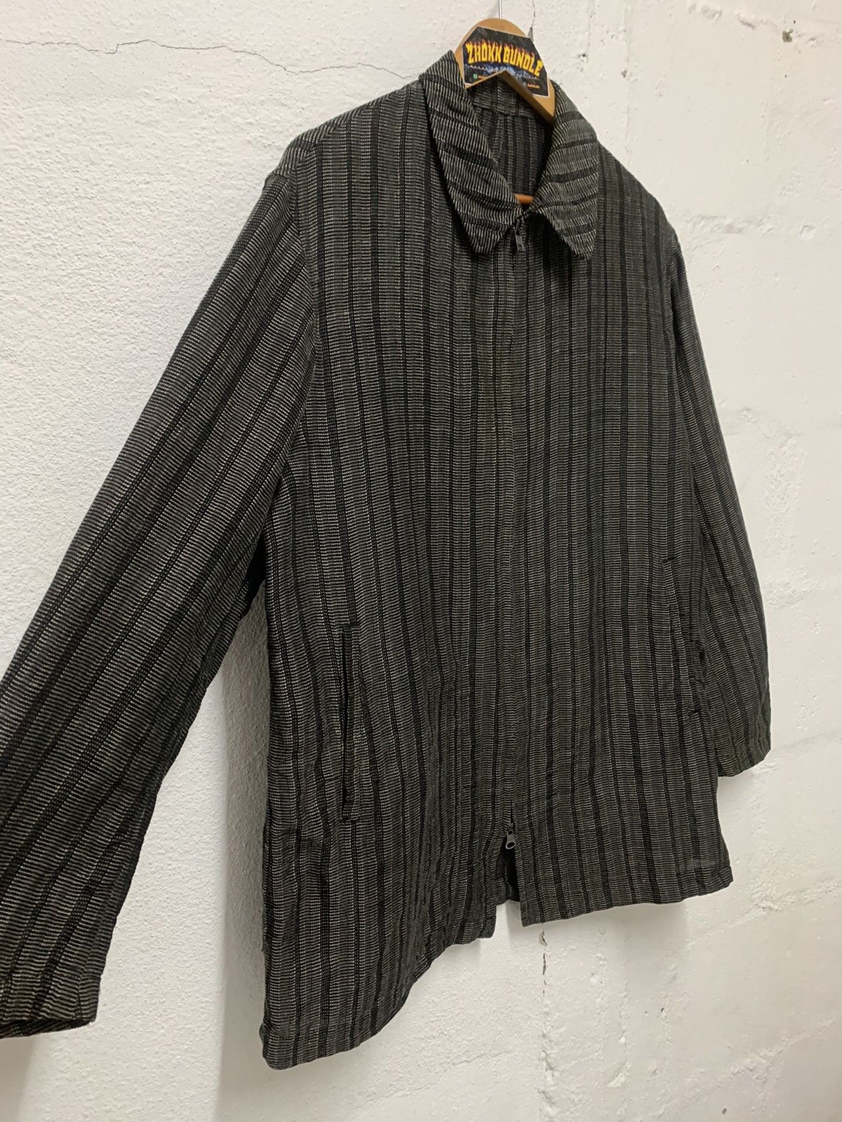 Yohji Yamamoto Yohji Yamamoto Linen Rayon Blend Light Zipper Jacket Size US M / EU 48-50 / 2 - 4 Thumbnail