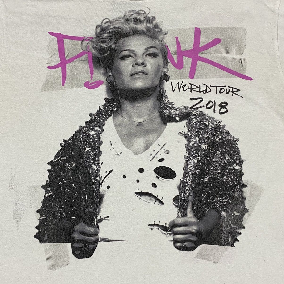 Band Tees × PING × Rap Tees Solo singer band pink Size US M / EU 48-50 / 2 - 3 Thumbnail