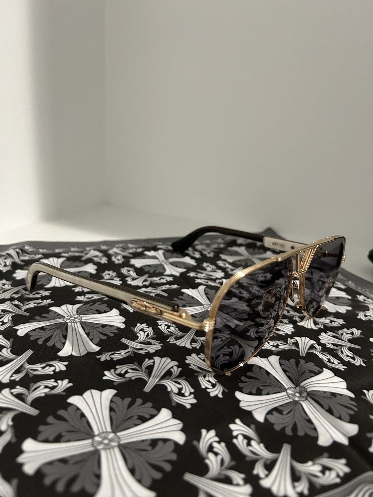Chrome Hearts RARE CHROME HEARTS “Wet Tee” aviator yacht master sunglasses Size ONE SIZE - 5 Thumbnail