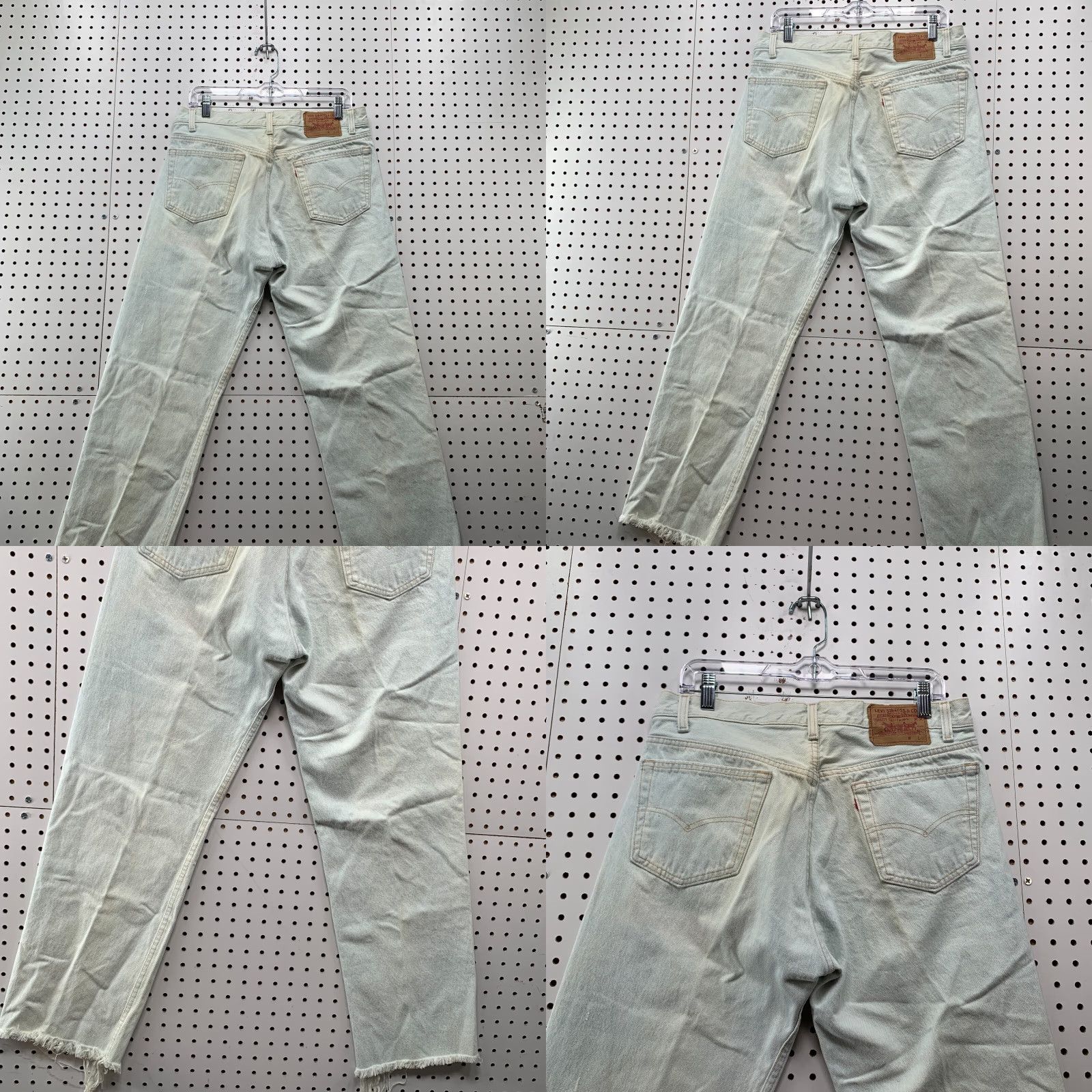 Levi's VINTAGE Levi's 501 Denim White Jeans Men 33x28 Button Fly USA Made Size US 33 - 9 Thumbnail