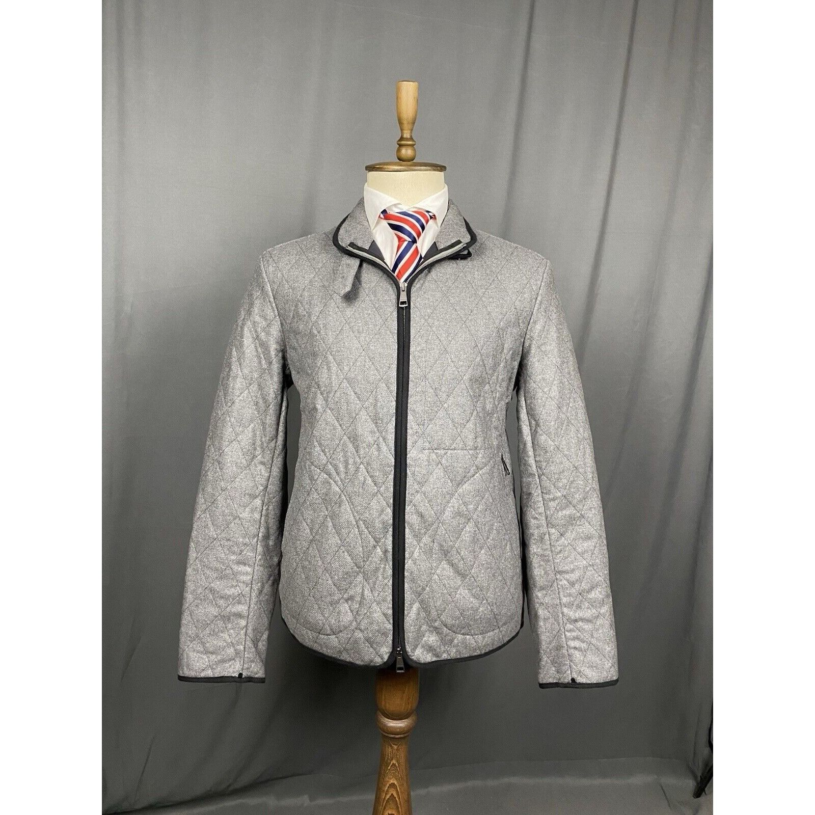 Burberry Burberry Nova Check Lining Men's Gray Quilted Jacket Size L Size US L / EU 52-54 / 3 - 2 Thumbnail
