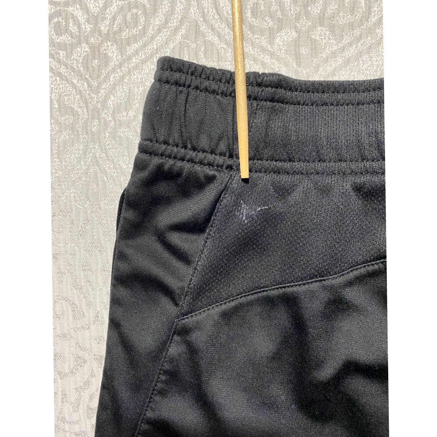 Reebok Reebok Track Pants Mens XL Black Polyester Straight Leg Drawstring Size US 36 / EU 52 - 2 Thumbnail