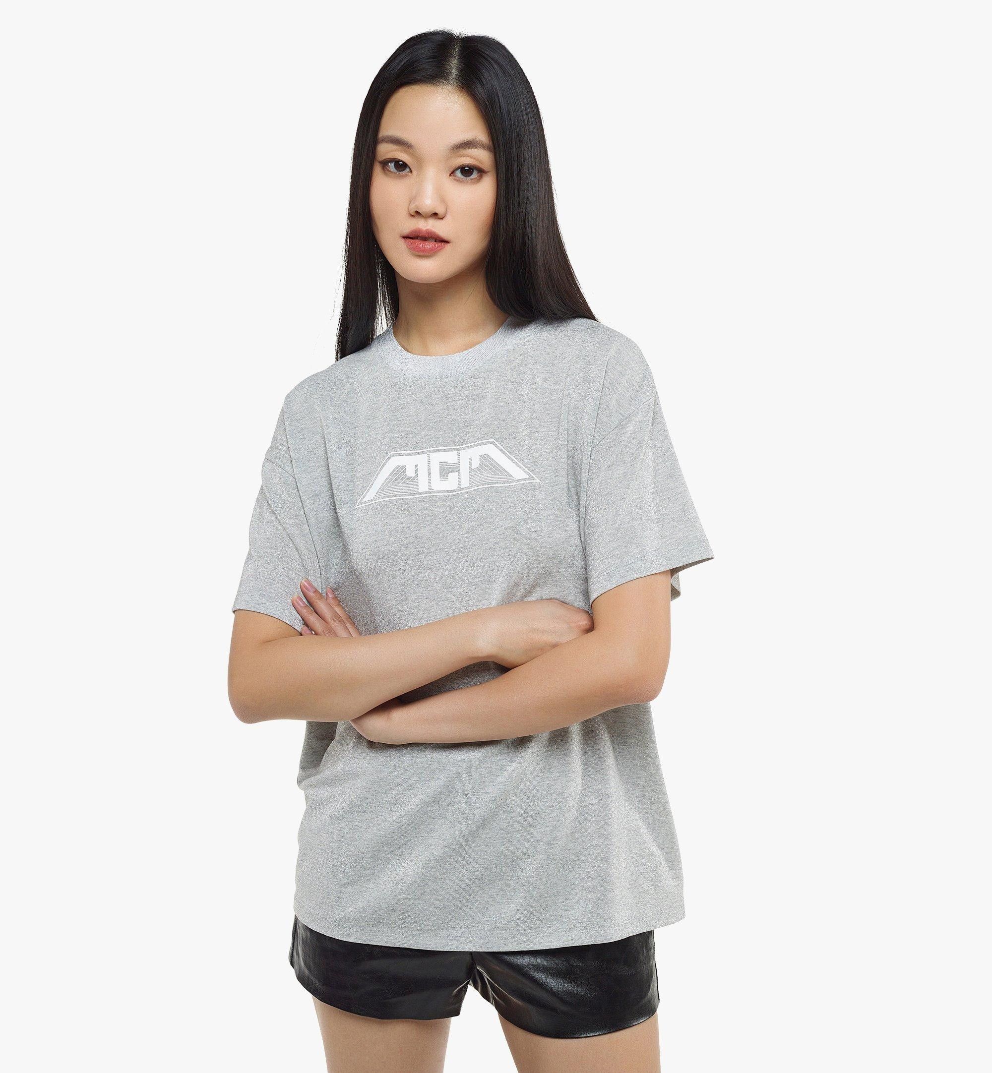 MCM o1mt1gz0625 Meta Cyberpunk Logo T-Shirt in Grey Size S / US 4 / IT 40 - 4 Thumbnail