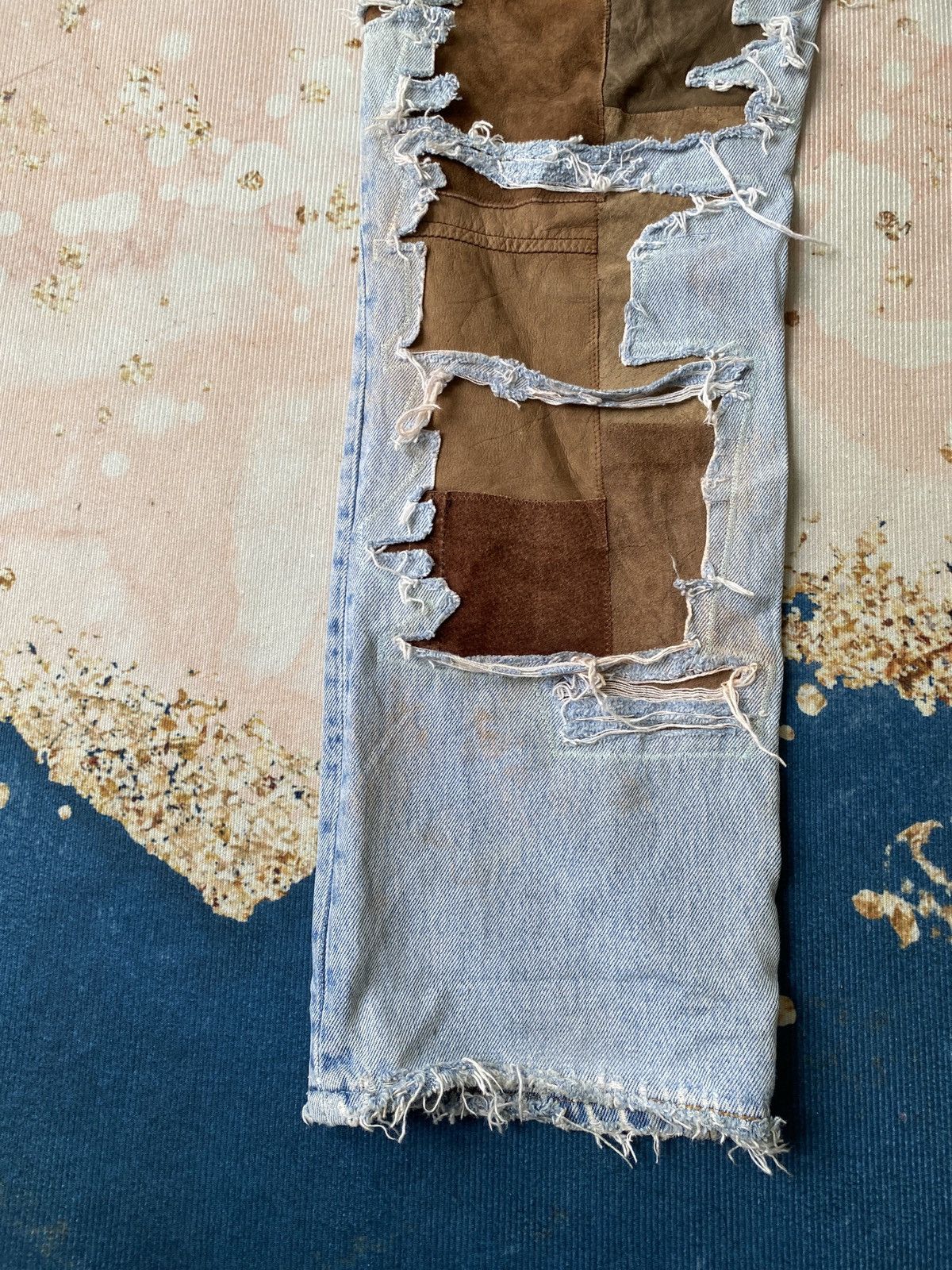 Japanese Brand 1990s - Ericho Hippie Deconstruced Distressed Design Denim Size US 32 / EU 48 - 15 Thumbnail