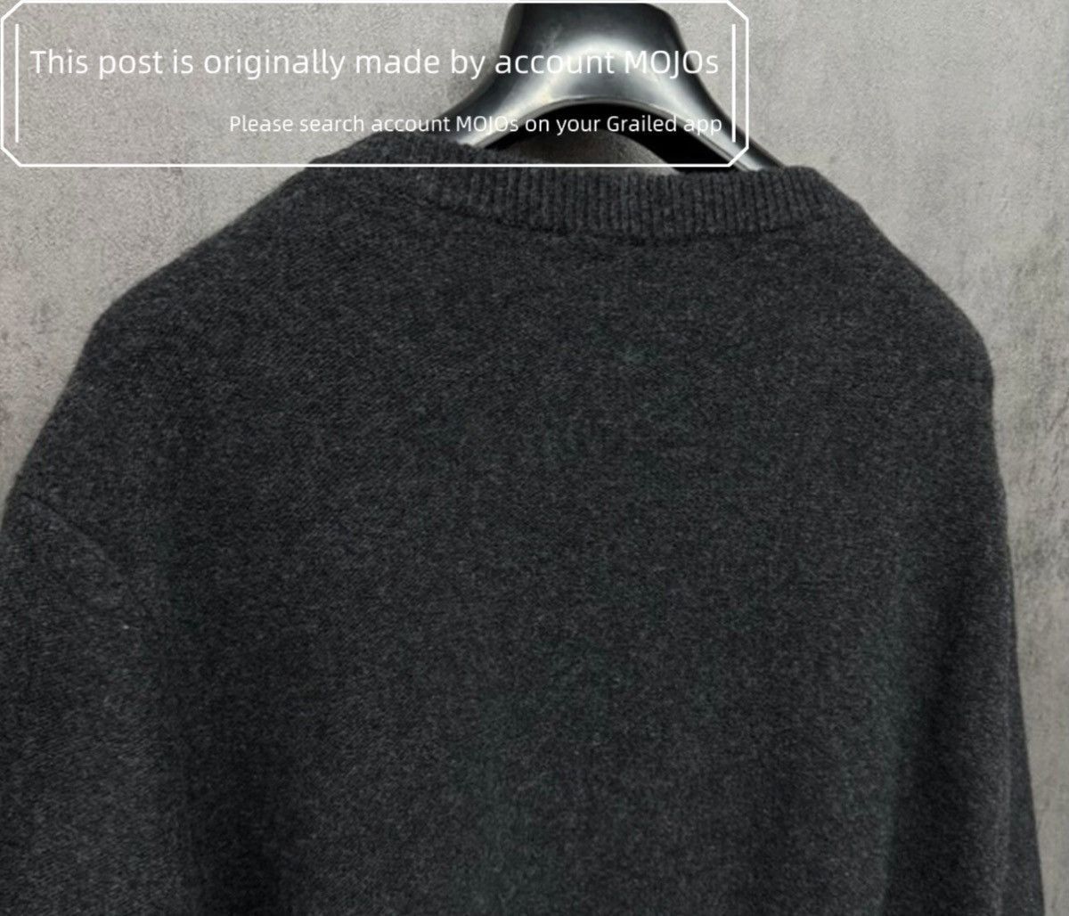 Lemaire Sz M Lemaire Classic Plain Dark Gray Knitwear mojos00404 Size US M / EU 48-50 / 2 - 3 Thumbnail