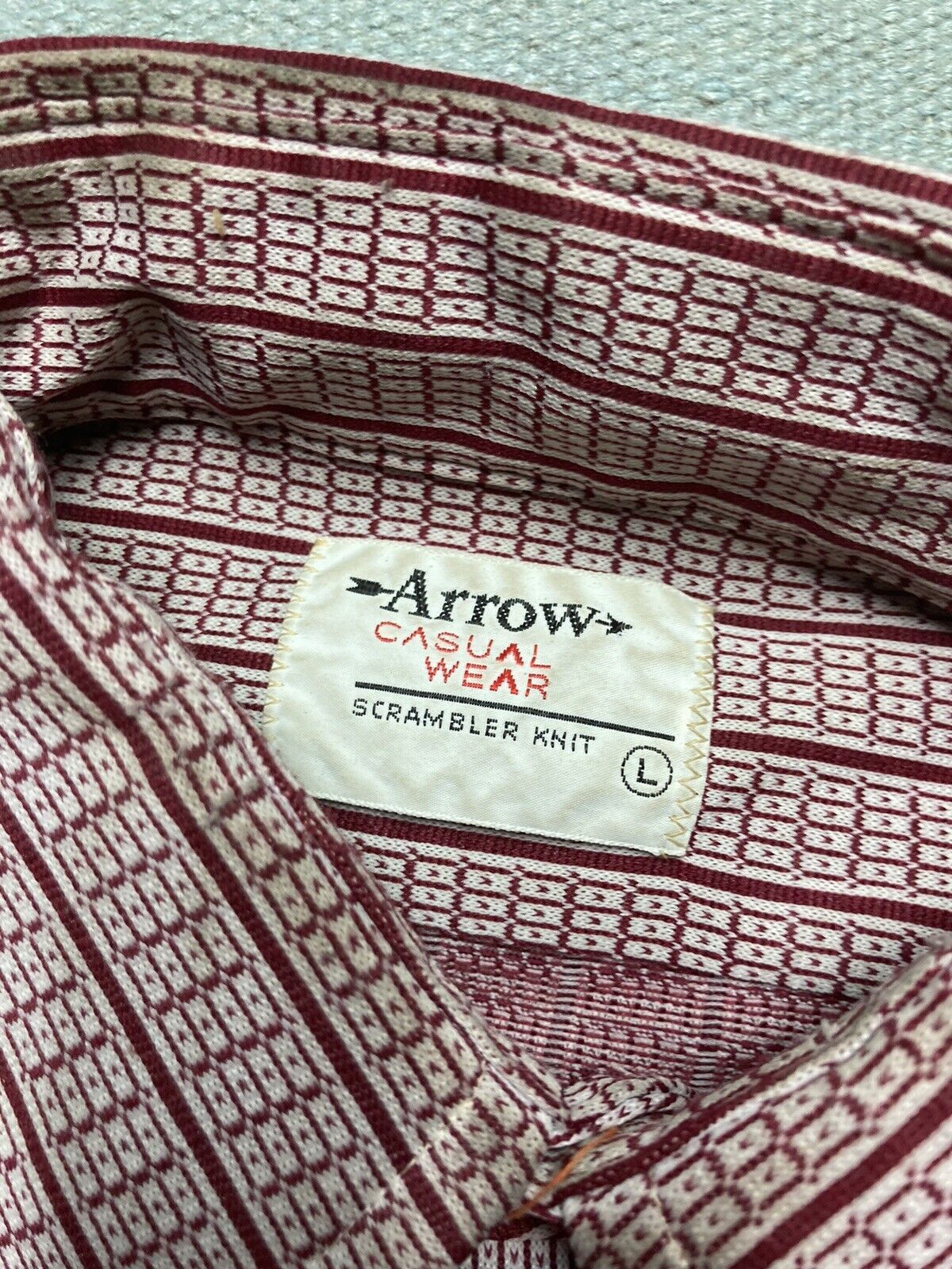 Arrow × Vintage 70s button shirt arrow scrambler knit disco dagger collar Lg Size US L / EU 52-54 / 3 - 5 Thumbnail