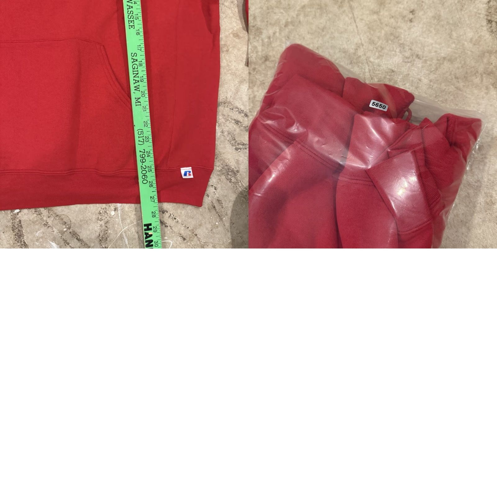 Russell Athletic Russell Athletic Mens Dri-Power Hoodie Sweatshirt Red Spellout Size XL Size US XL / EU 56 / 4 - 8 Thumbnail