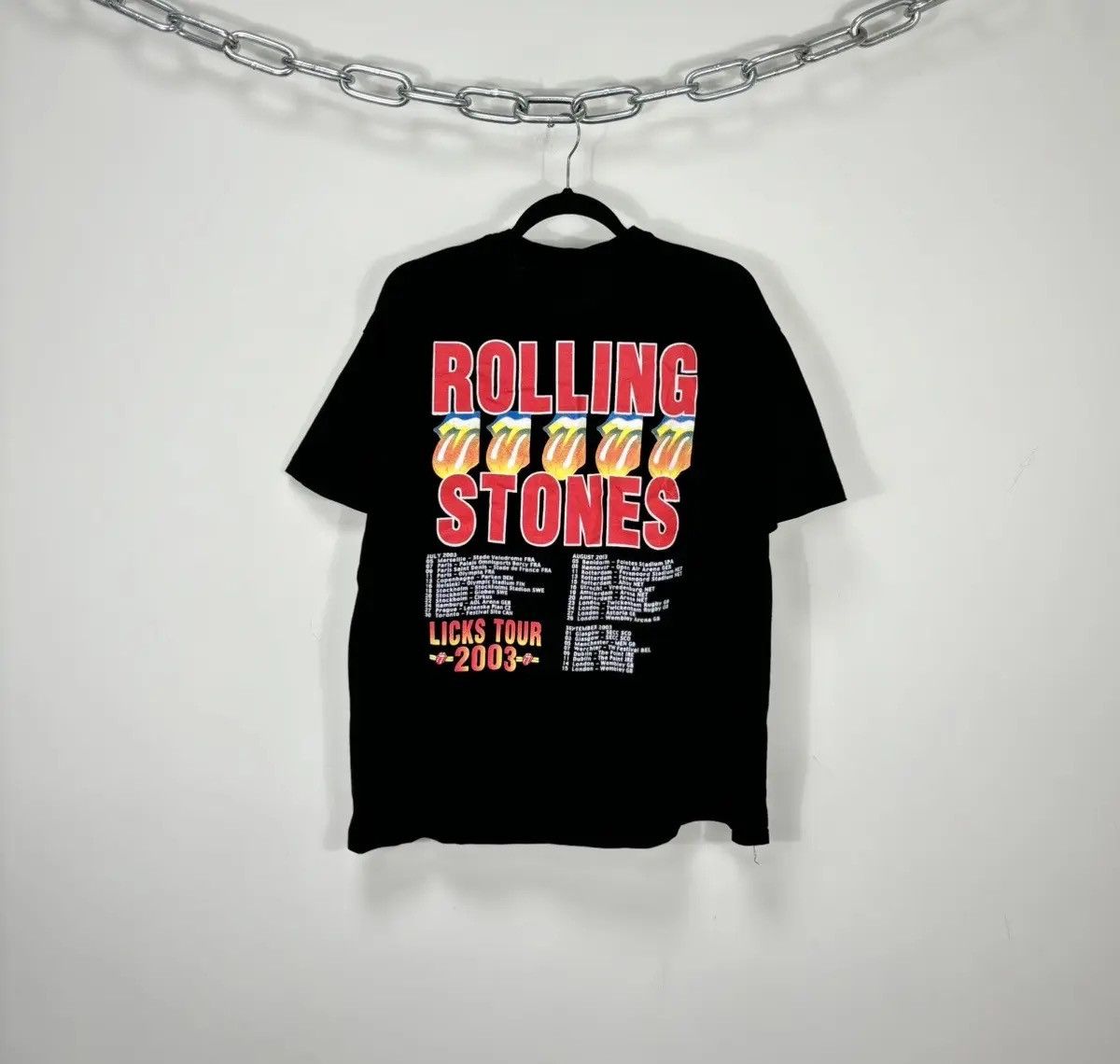 Band Tees × The Rolling Stones × Vintage Vintage The Rolling Stones 2003 Licks Tour Black Band Tee Size US L / EU 52-54 / 3 - 2 Thumbnail
