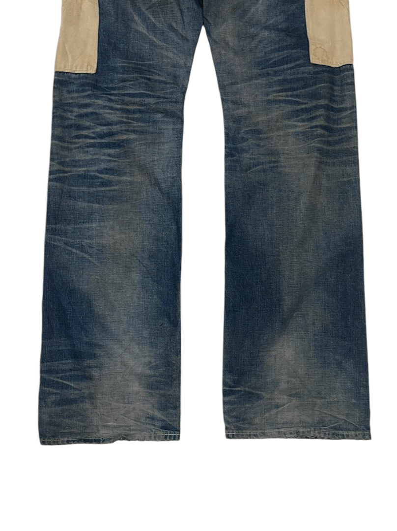 Japanese Brand 💥Flared Kapital Style Engine Label Japanese Denim💥 Size US 31 - 7 Thumbnail
