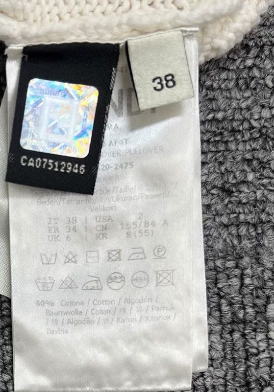 Fendi Fendi Double F Full Print Logo Hollow Knit Short Sleeve K12 Size XS / US 0-2 / IT 36-38 - 7 Thumbnail