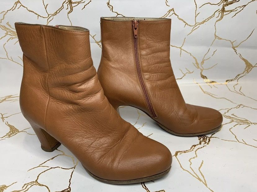 Maison Margiela Maison Martin Margiela Brown Leather Almond Heeled Boots Size US 8 / IT 38 - 2 Thumbnail