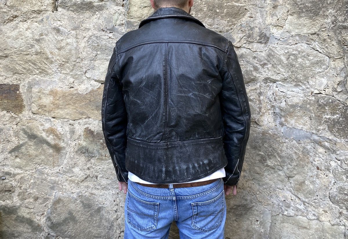 Vintage Vintage 80s Distressed Punk Lightning Leather Biker Jacket Size US L / EU 52-54 / 3 - 5 Thumbnail