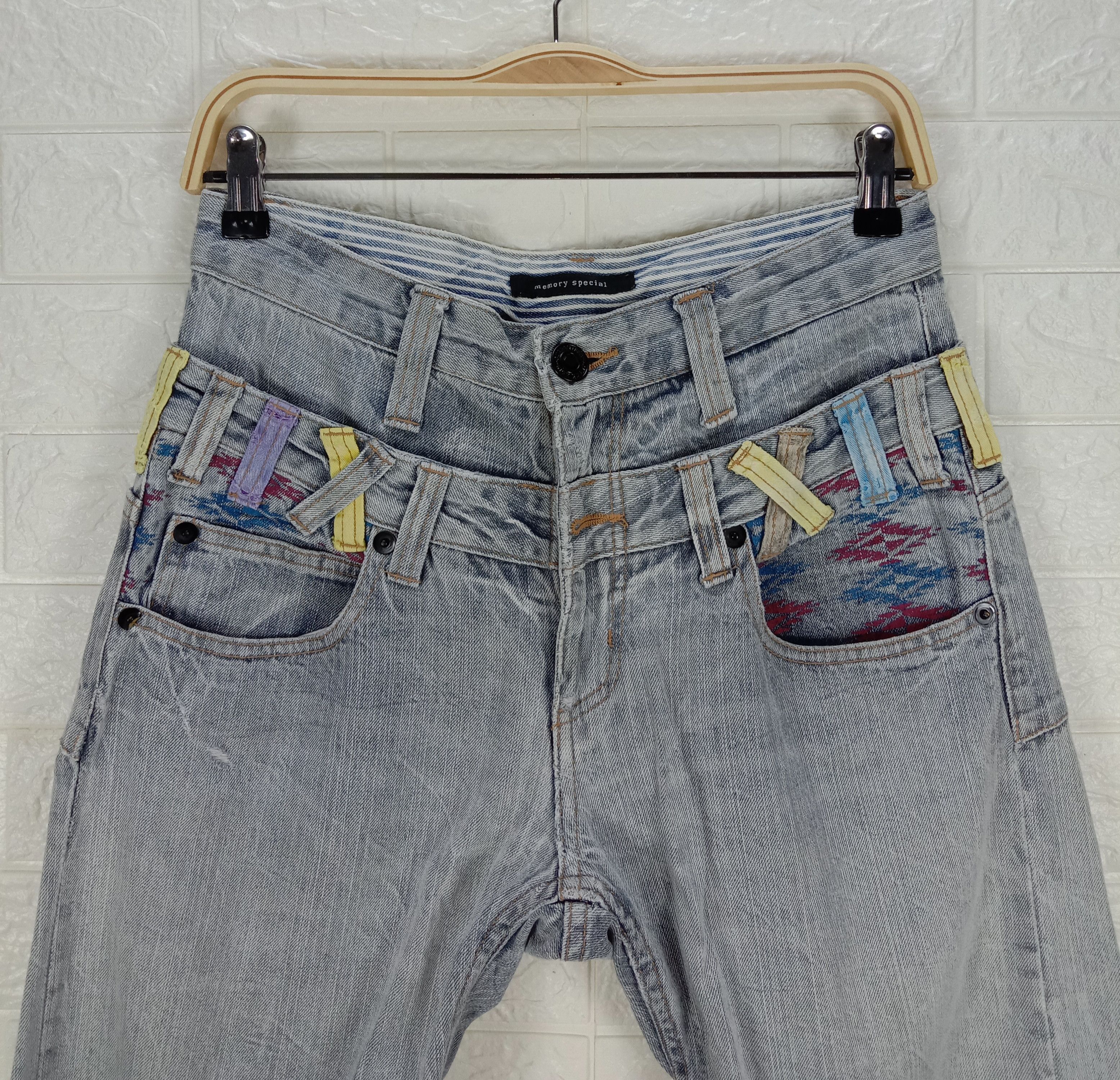 Japanese Brand Vintage Japanese Memory Special Double Waist Jeans Size US 30 / EU 46 - 3 Thumbnail