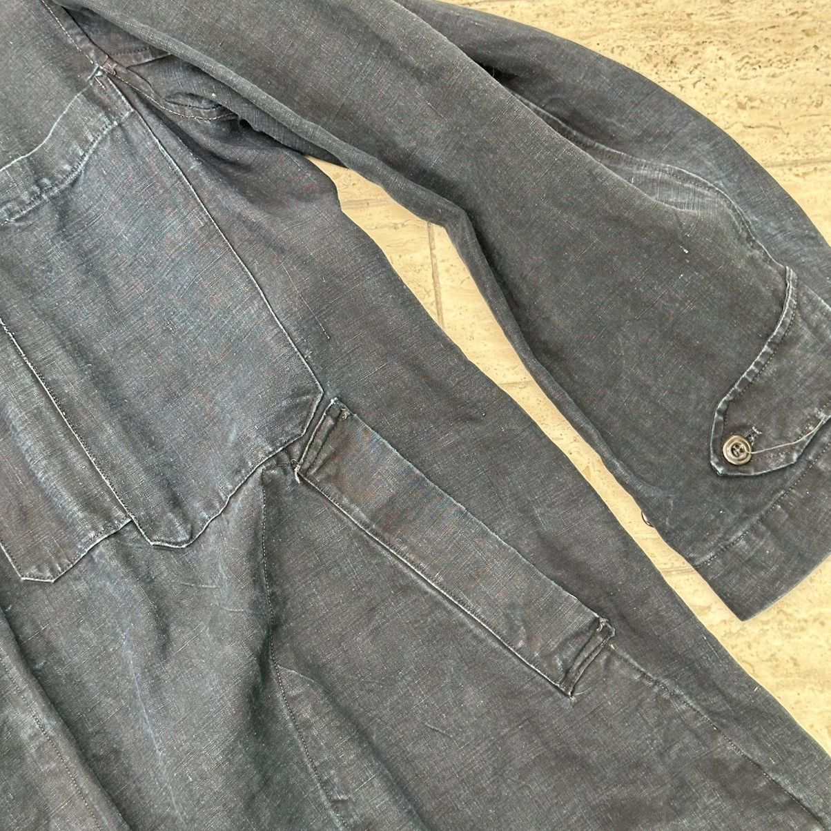 Vintage Rare. 1930s French Antique Indigo Linen Maquignon Coat Size US M / EU 48-50 / 2 - 5 Thumbnail