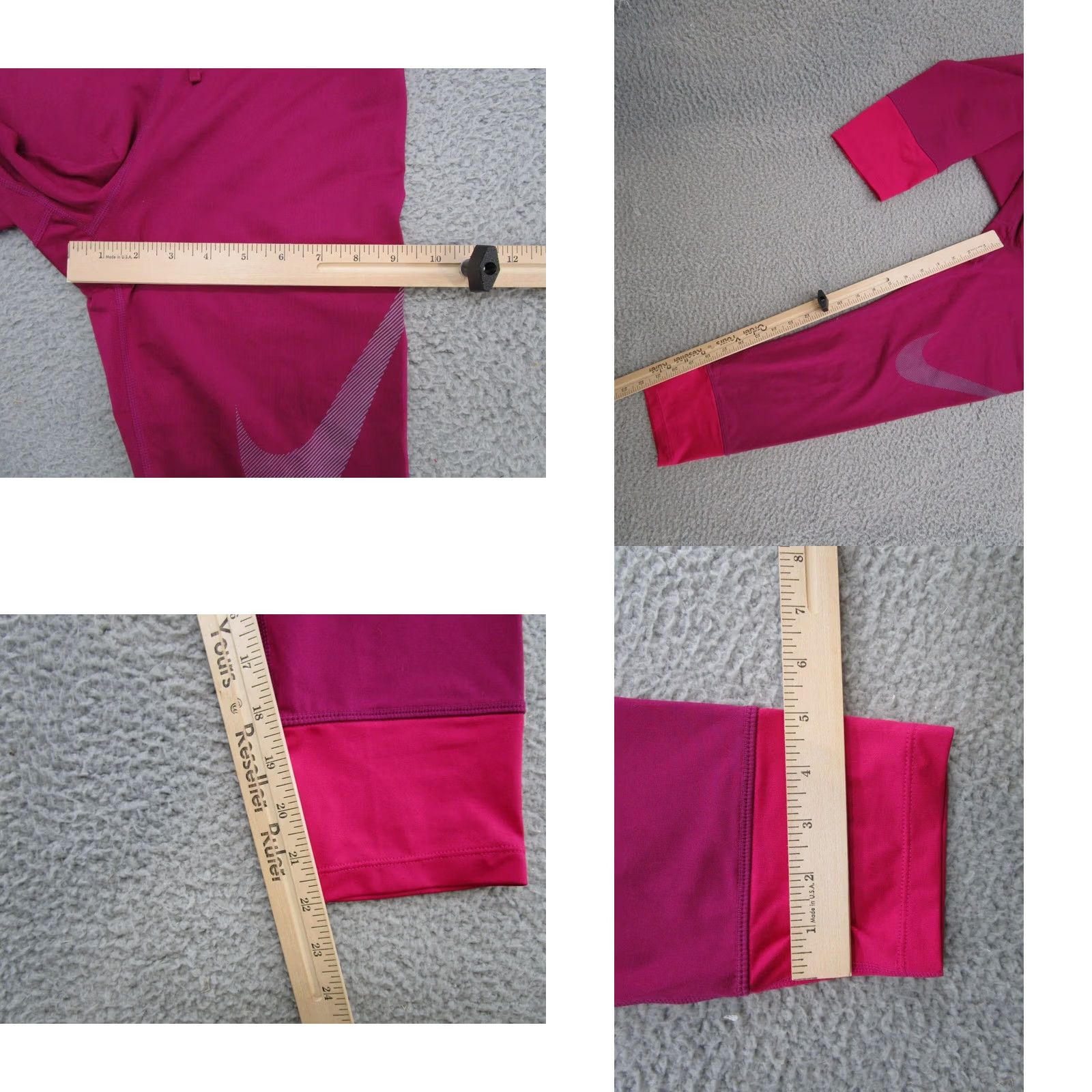 Nike Nike Dri Fit Women's Pink Cropped Leggings Size M | Big Swoosh, Yoga & Training, Cross Training, Gym & Training Size 32" / US 10 / IT 46 - 8 Thumbnail