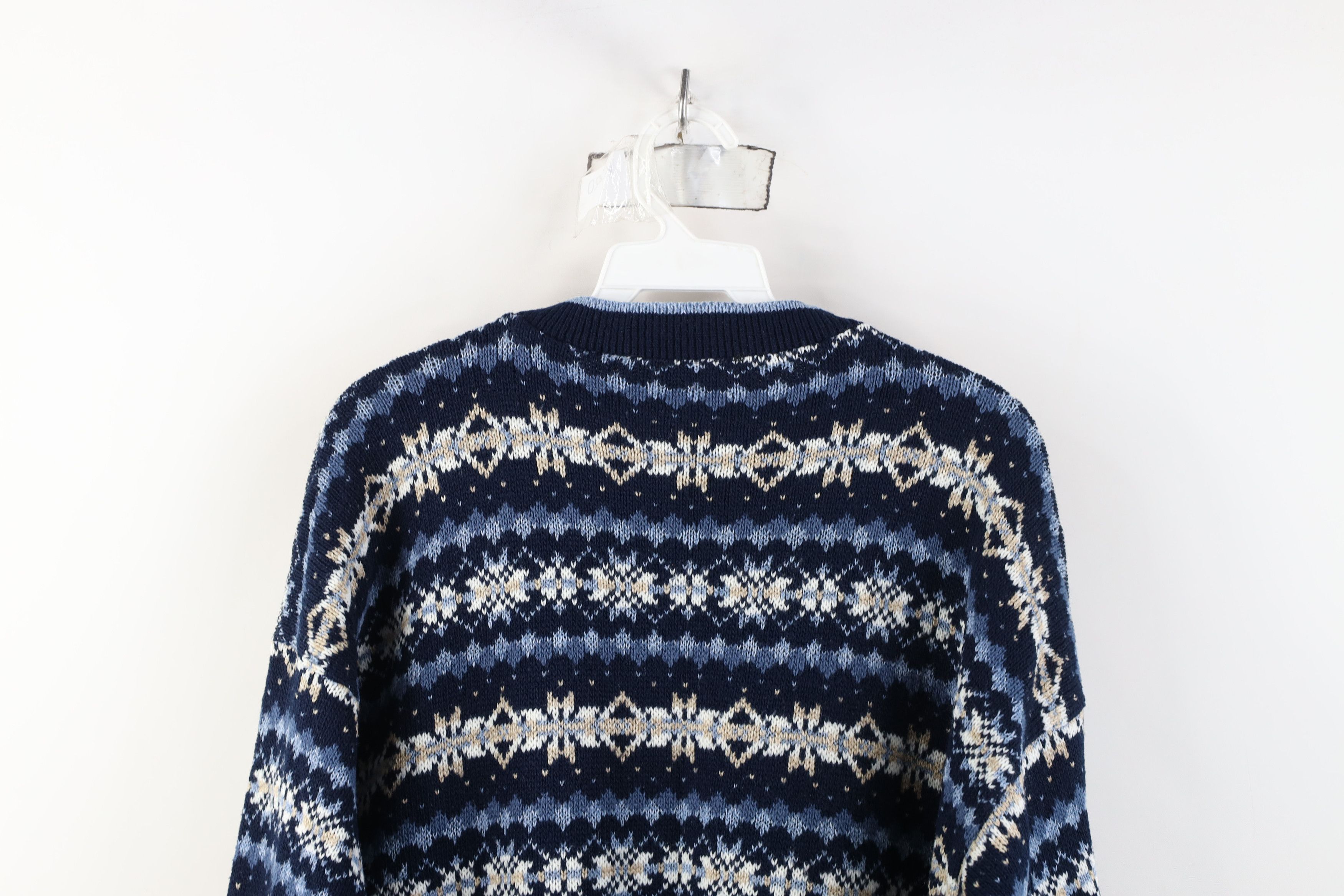 Vintage Vintage 90s Streetwear Fair Isle Knit Crewneck Sweater Size L / US 10 / IT 46 - 8 Thumbnail