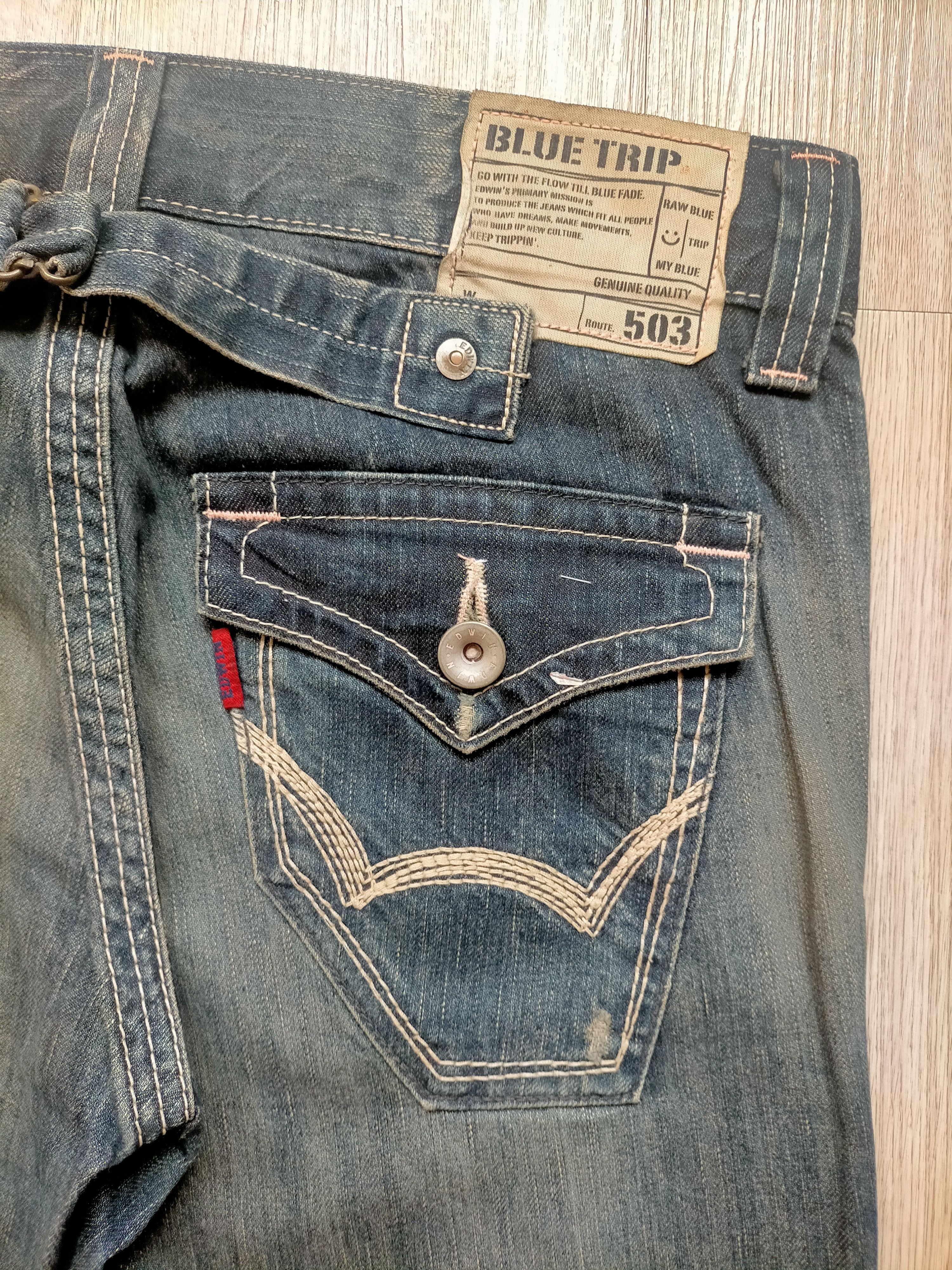 Edwin Flare Jeans 503 Blue Trip Japan blue Boot cut Size US 34 / EU 50 - 13 Thumbnail