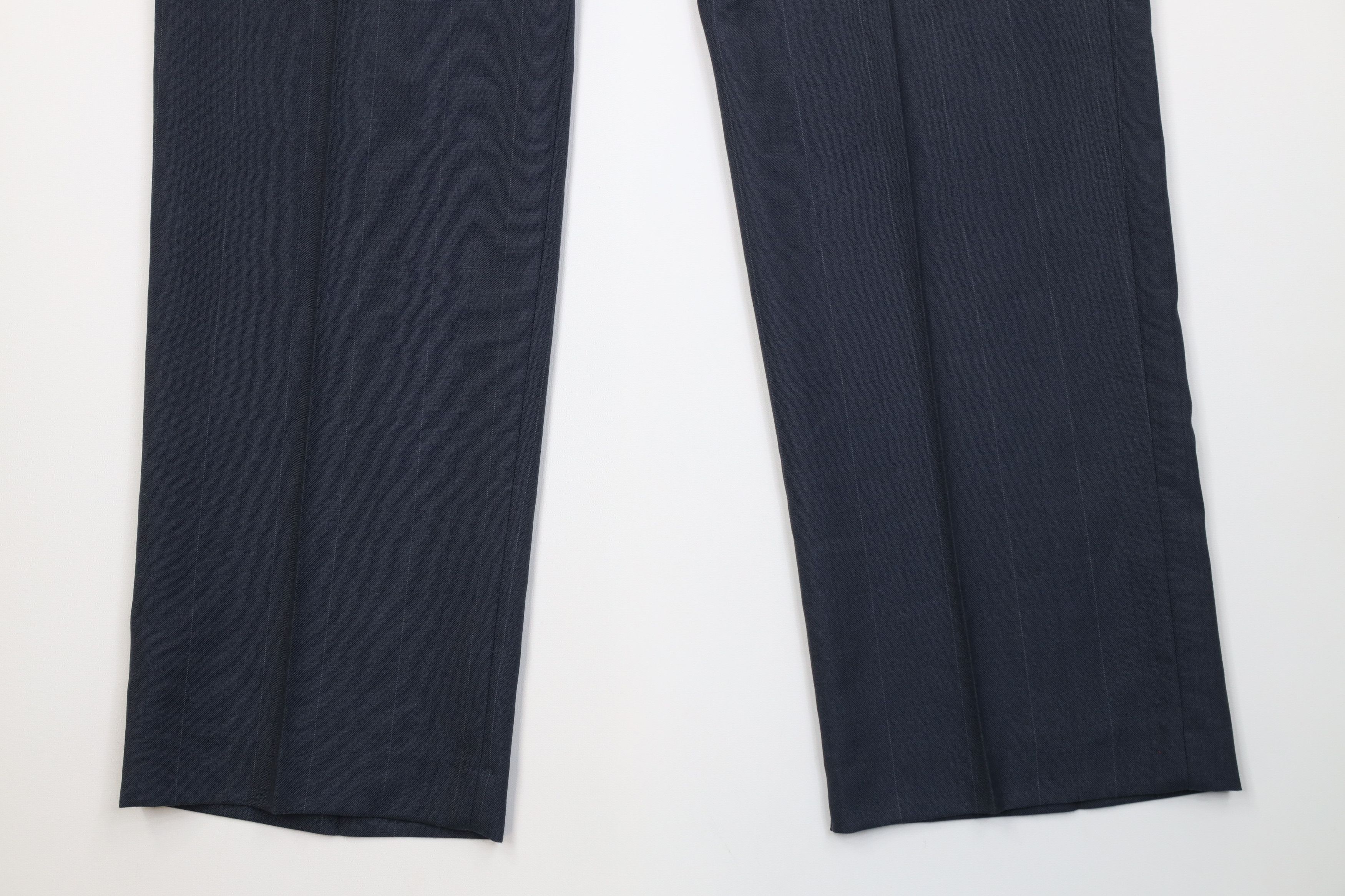 Vintage Vintage 90s Blend Knit Pinstriped Wide Leg Chino Pants USA Size US 34 / EU 50 - 4 Thumbnail