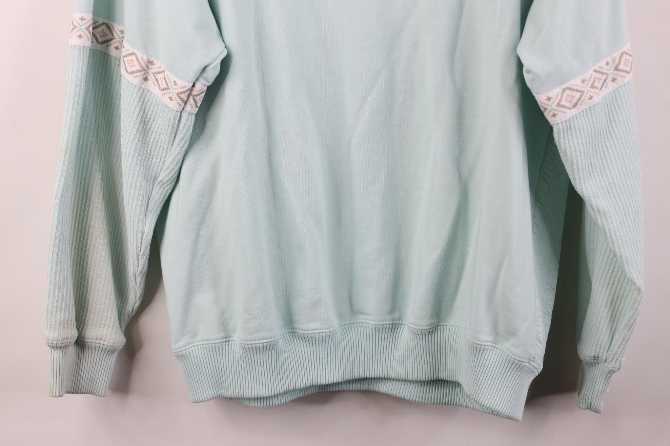 Vintage Vintage 90s Streetwear Fair Isle Mock Neck Sweatshirt Size S / US 4 / IT 40 - 12 Thumbnail