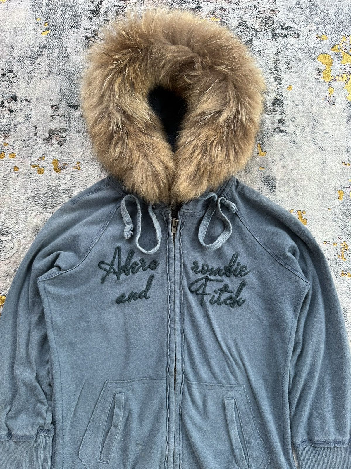 Abercrombie & Fitch ABERCROMBIE FADED ZIP FUR HOODIE IFSIXWASNINE LGB STYLE Size US S / EU 44-46 / 1 - 2 Thumbnail